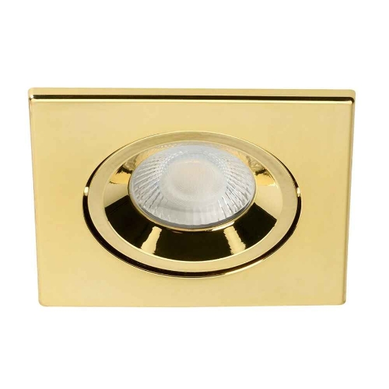 Picture of Stellar Tilt Downlight Square Brass Bezel SRB/T/SQPB