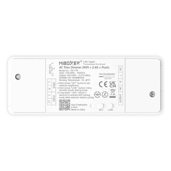 Picture of MiBoxer 500W AC Triac Dimmer (WiFi+2.4GHz + Push) SY9080